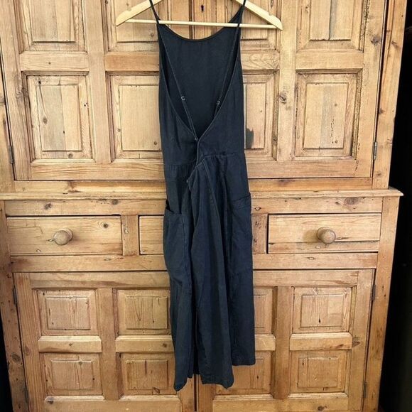 Avec Les Filles 2 Black Tank Dress Sun Kissed Adjustable Straps Large Pockets - Picture 9 of 15